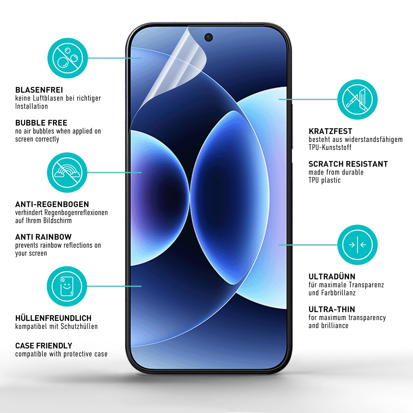 smartect TPU Schutzfolie Klar für Xiaomi 17 / 17 Pro, 2 x Front