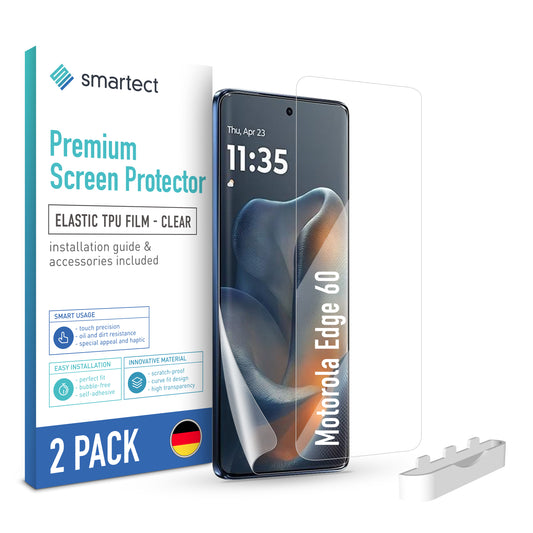 smartect TPU Schutzfolie Klar für Motorola Edge 60 , 2 x Front