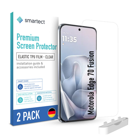 smartect TPU Schutzfolie Klar für Motorola Edge 70 Fusion, 2 x Front