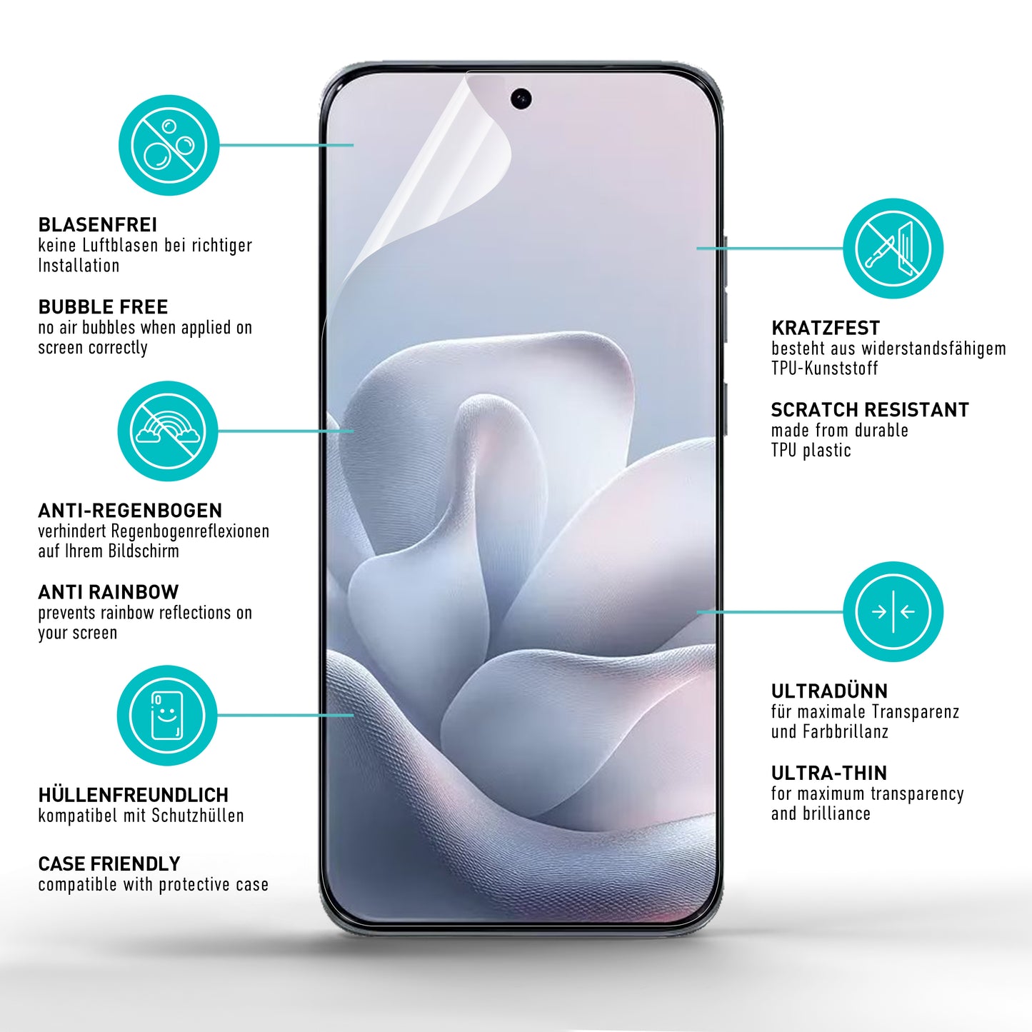 smartect TPU Schutzfolie Klar für Motorola Edge 70 Fusion, 2 x Front