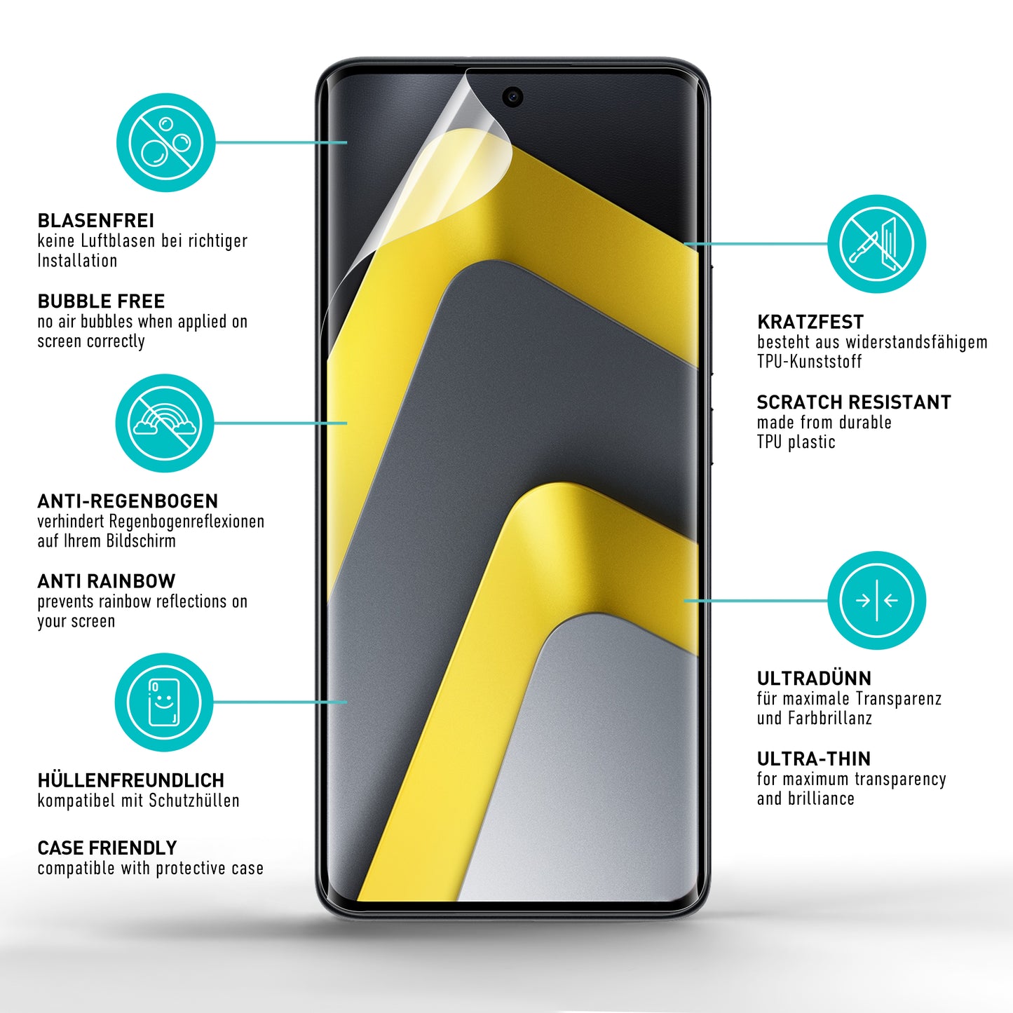 smartect TPU Schutzfolie Klar für Xiaomi Poco M8 5G, 2 x Front