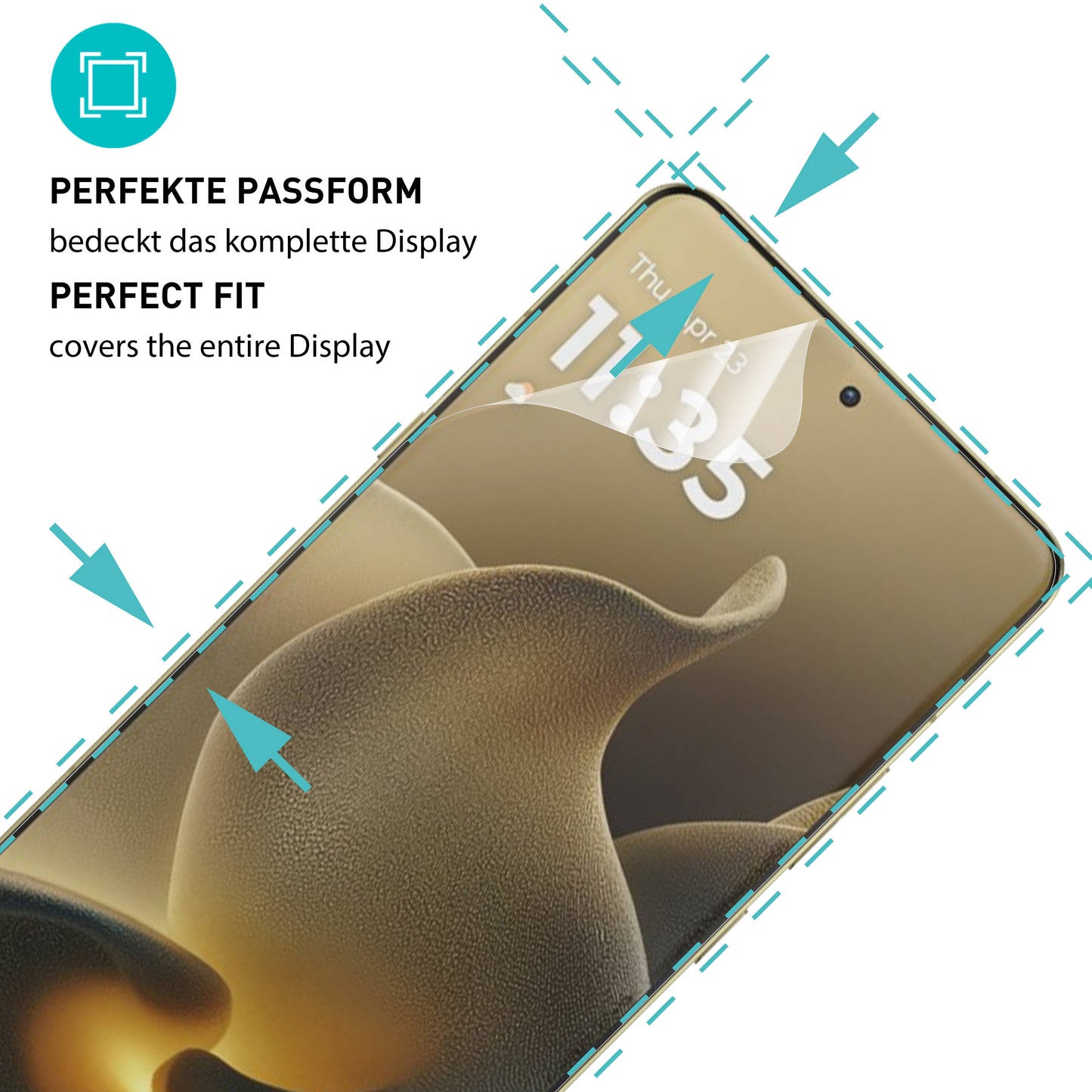 smartect TPU Schutzfolie Klar für Motorola Signature, 2 x Front