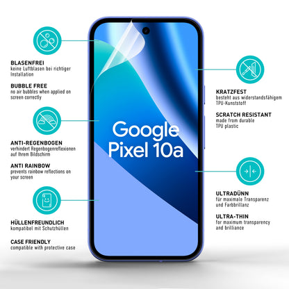 smartect TPU Schutzfolie Klar für Google Pixel 10a, 2 x Front