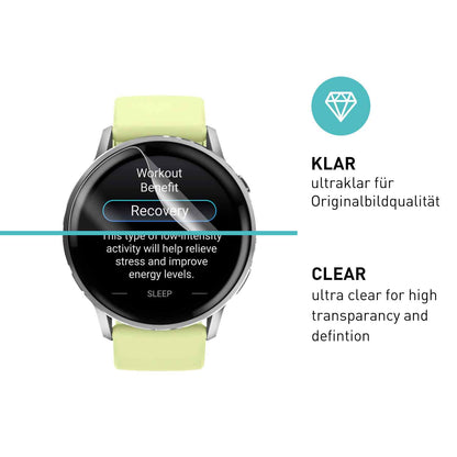 smartect TPU Schutzfolie Klar für Garmin Venu 4 45 mm, 3 x Front