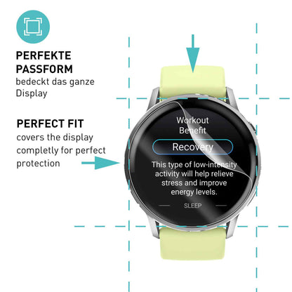 smartect TPU Schutzfolie Klar für Garmin Venu 4 45 mm, 3 x Front