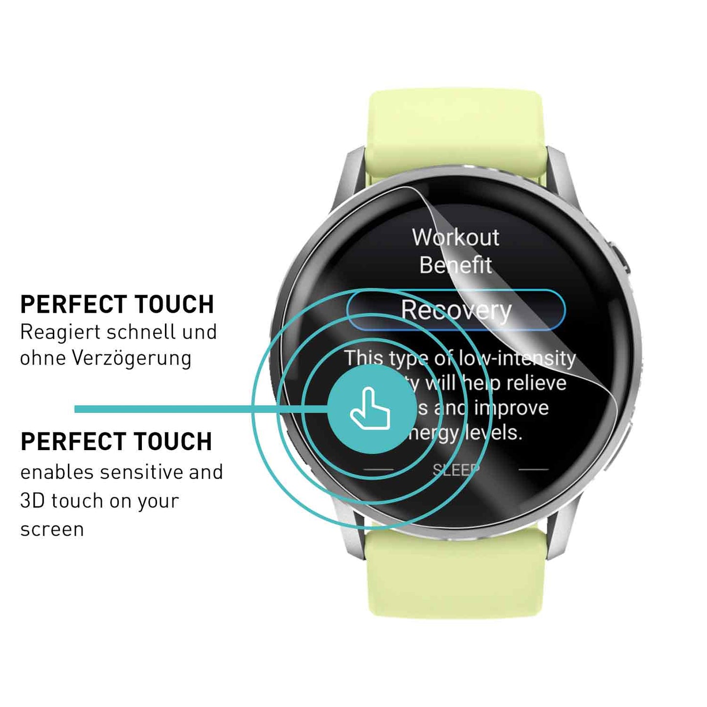 smartect TPU Schutzfolie Klar für Garmin Venu 4 45 mm, 3 x Front
