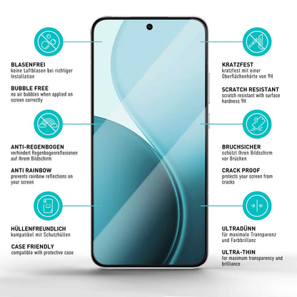 smartect Schutzglas Klar für Oppo Reno 14 Pro 5G, 3 Stück