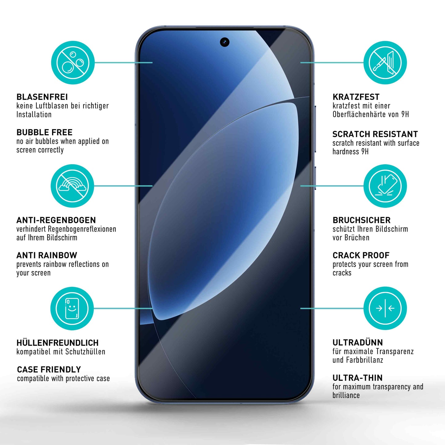 smartect Schutzglas Klar für Realme GT 8 Pro, 3 Stück