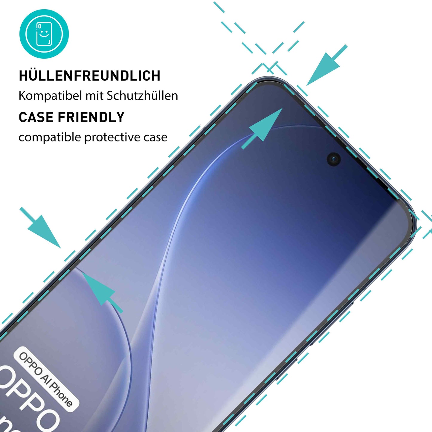 smartect Schutzglas Klar für Oppo Reno 15 5G / 14 5G, 3 Stück