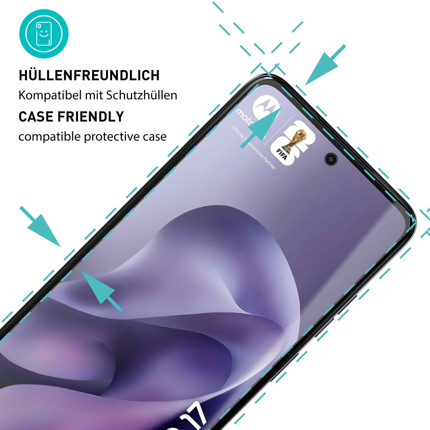 smartect Schutzglas Klar für Motorola Moto G17 / G17 Power, 3 Stück