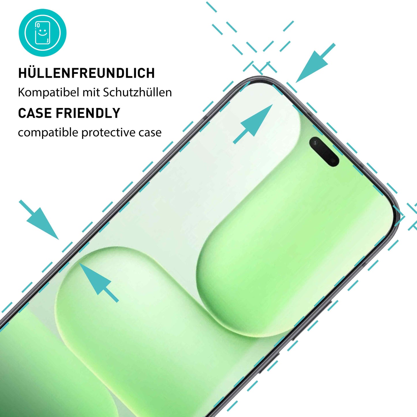 smartect Schutzglas Klar für Honor 600 Lite, 3 Stück