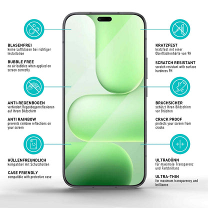smartect Schutzglas Klar für Honor 600 Lite, 3 Stück