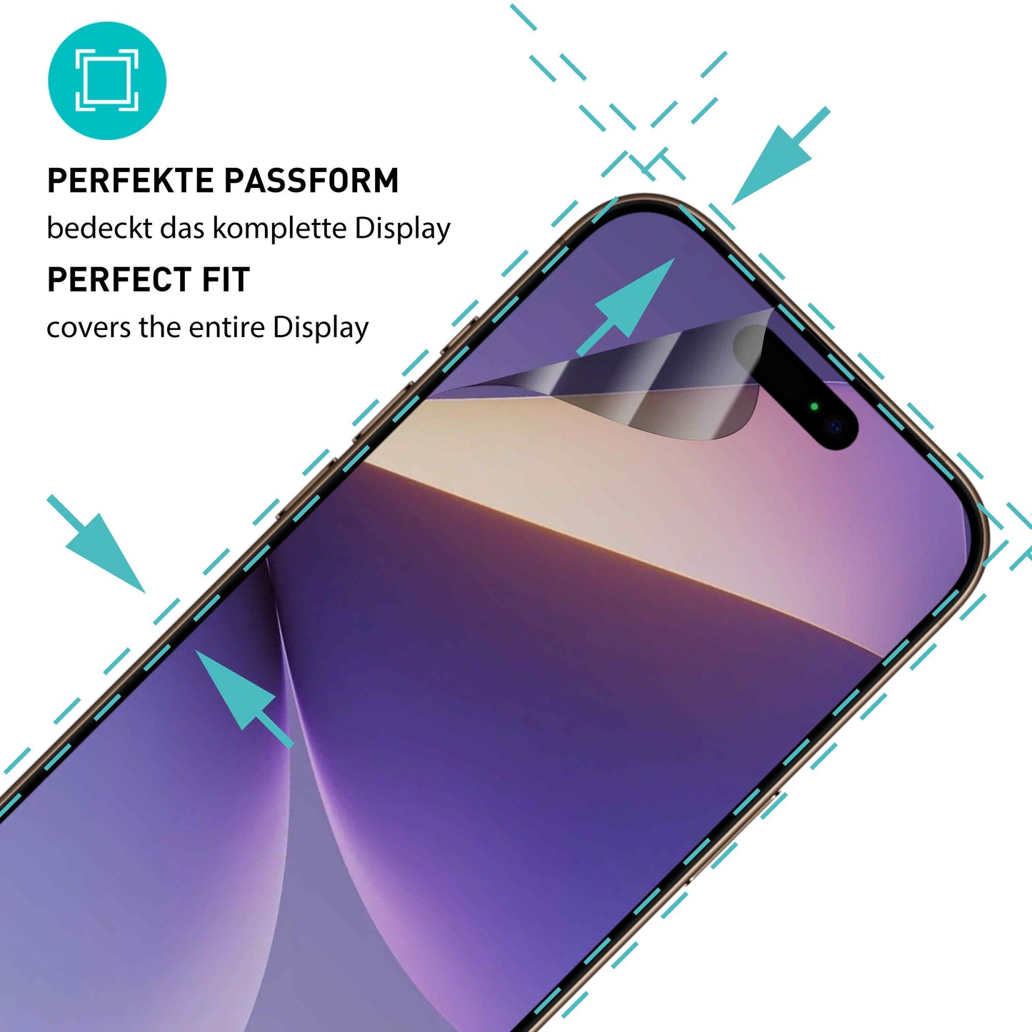 smartect TPU Schutzfolie Privacy für Apple iPhone 17 Pro, 2 x Front