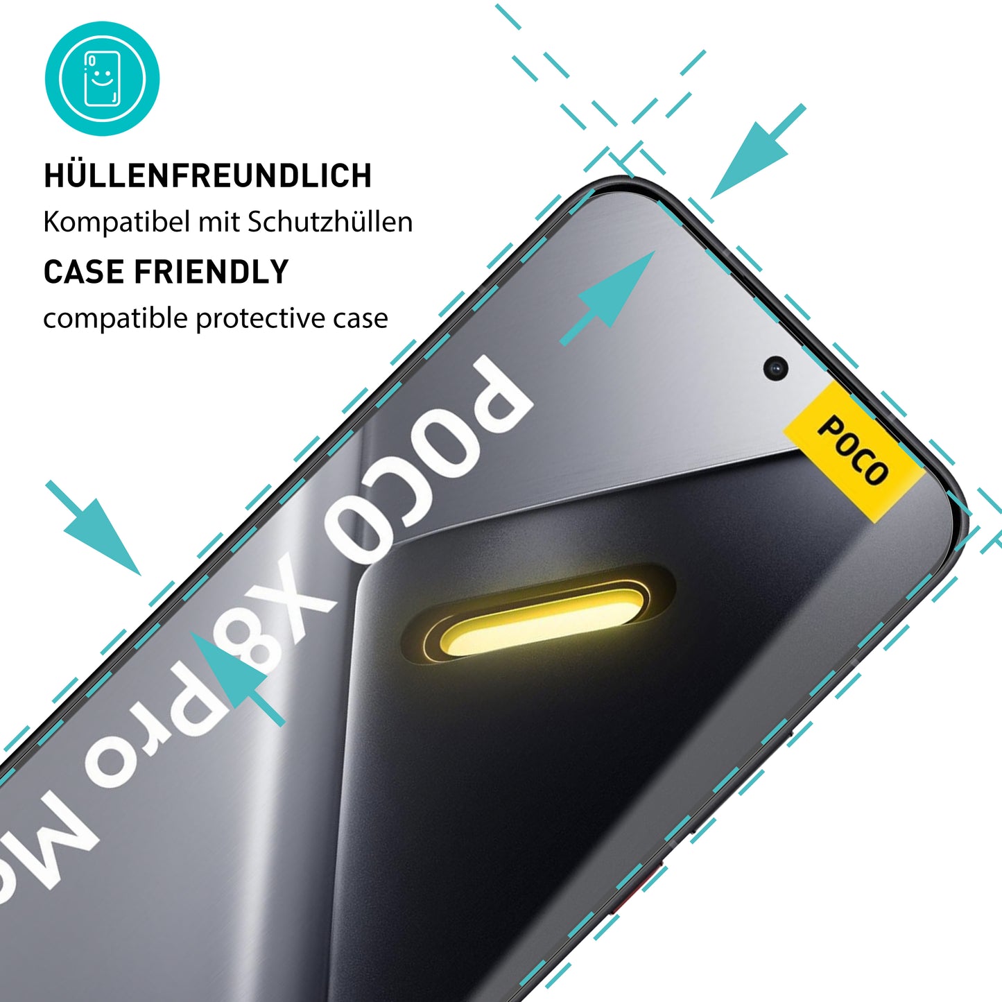smartect Schutzglas Klar für Xiaomi Poco X8 Pro Max, 3 Stück