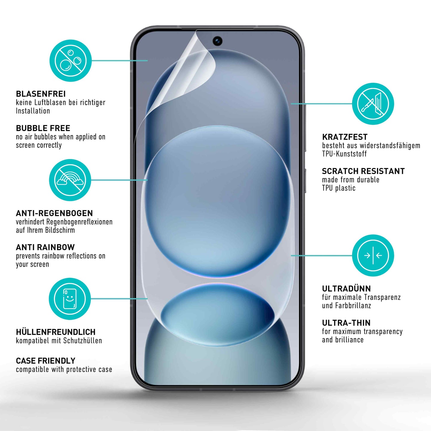 smartect TPU Schutzfolie Klar für Honor Magic 8 Pro Air, 2 x Front
