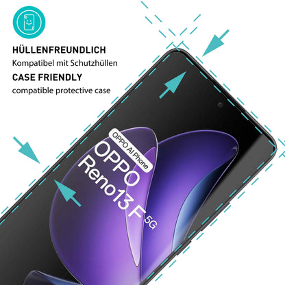 smartect Schutzglas Klar für Oppo Reno 13F 5G / 13FS 5G, 3 Stück