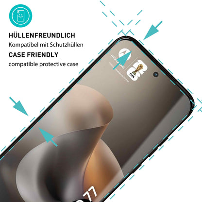 smartect Schutzglas Klar für Motorola Moto G77 / G67, 3 Stück