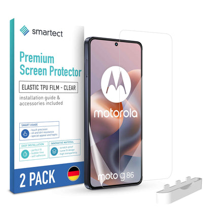 smartect TPU Schutzfolie Klar für Motorola Moto G86 5G, 2 x Front