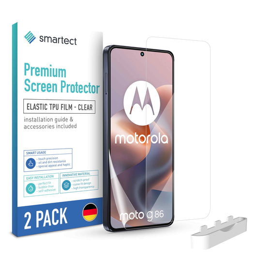 smartect TPU Schutzfolie Klar für Motorola Moto G86 5G, 2 x Front