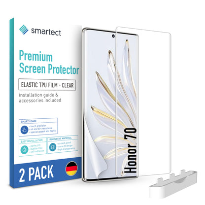 smartect TPU Schutzfolie Klar für Honor 70, 2 x Front