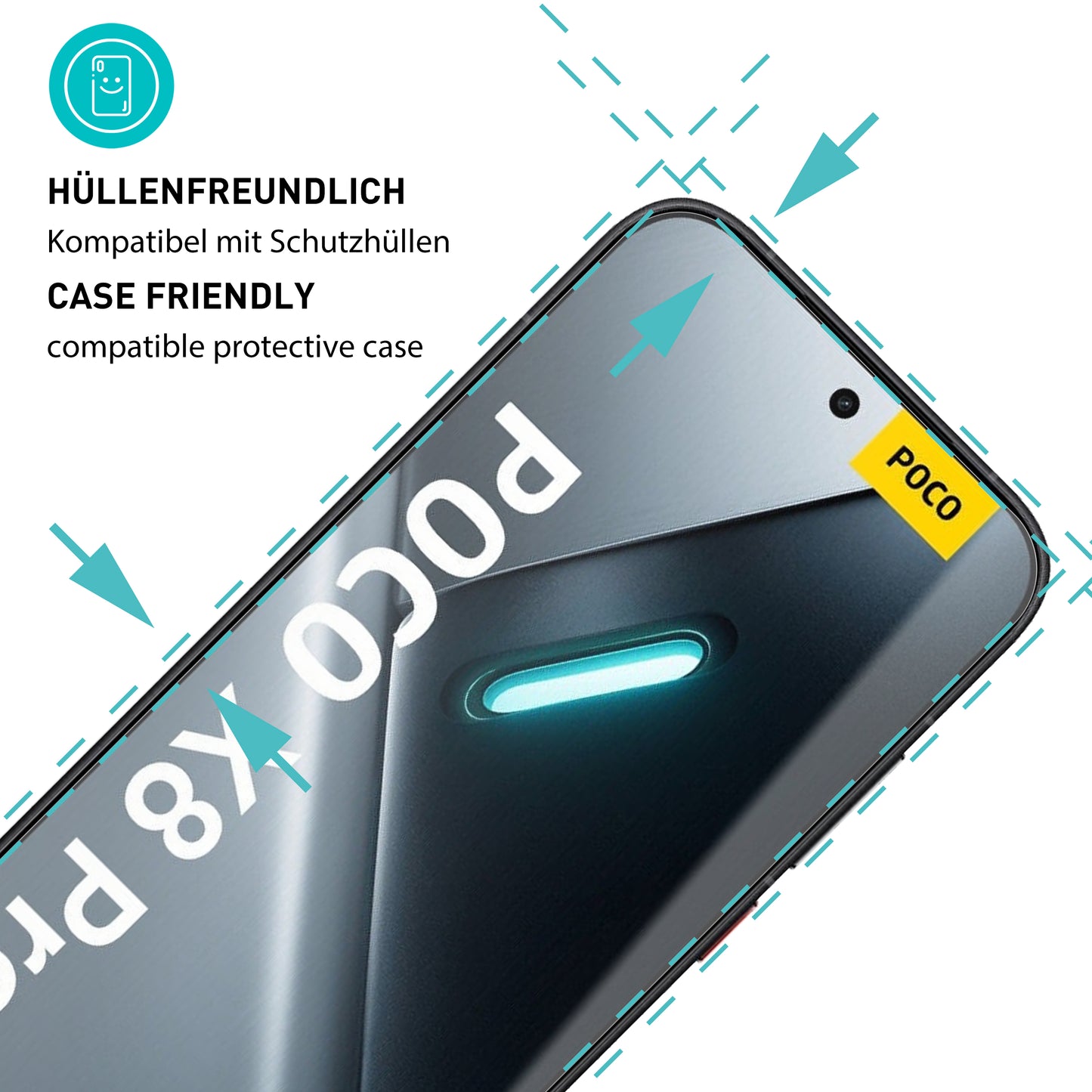 smartect Schutzglas Klar für Xiaomi Poco X8 Pro, 3 Stück