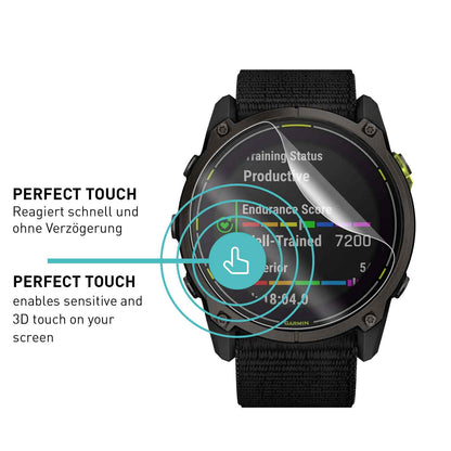 smartect TPU Schutzfolie Klar für Garmin Enduro 3, 3 x Front