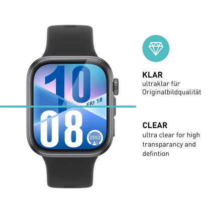 smartect TPU Schutzfolie Klar für Huawei Watch Fit 4, 3 x Front