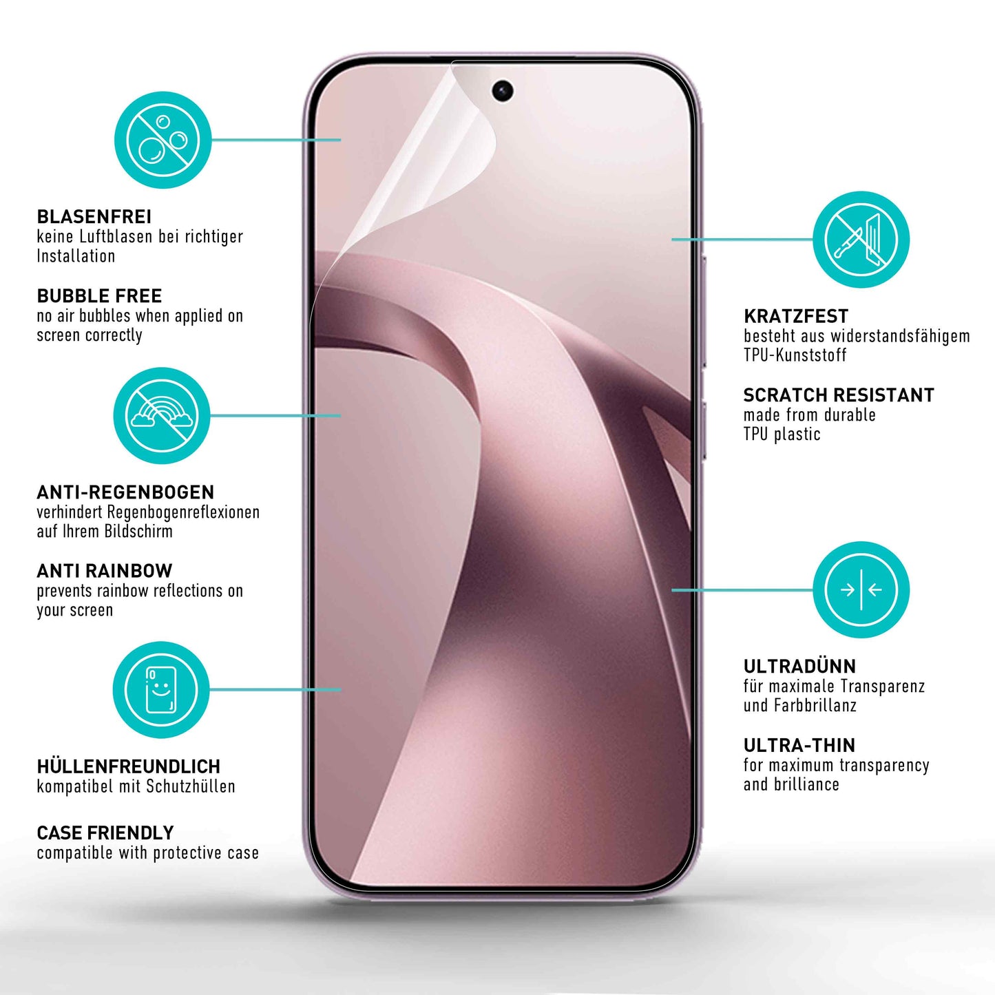 smartect TPU Schutzfolie Klar für Xiaomi 17T, 2 x Front