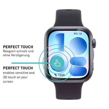 smartect TPU Schutzfolie Klar für Huawei Watch Fit 5, 3 x Front
