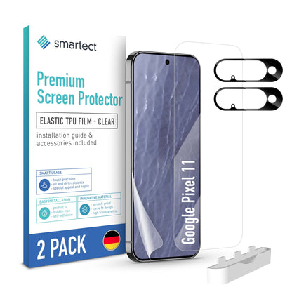 smartect TPU Schutzfolie Klar für Google Pixel 11, 2 x Front + 2 x Cam