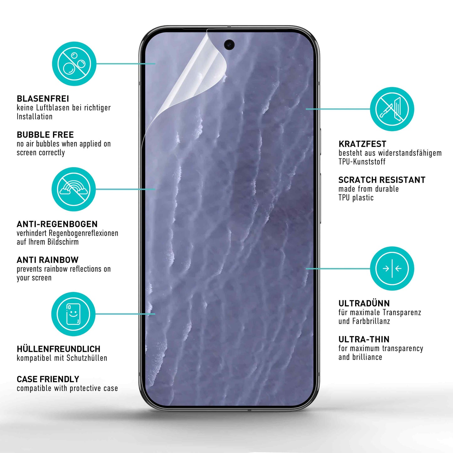 smartect TPU Schutzfolie Klar für Google Pixel 11, 2 x Front + 2 x Cam