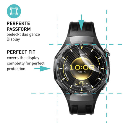 smartect TPU Schutzfolie Klar für Huawei Watch GT 6 / GT 6 Pro 46 mm, 3 x Front
