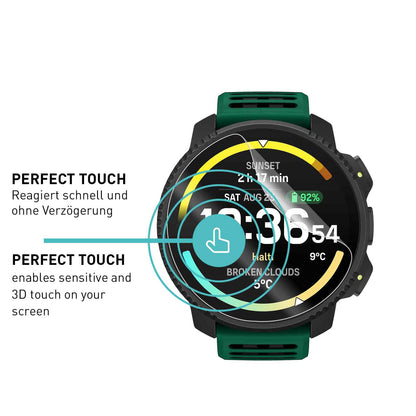 smartect TPU Schutzfolie Klar für Suunto Vertical 2, 3 x Front