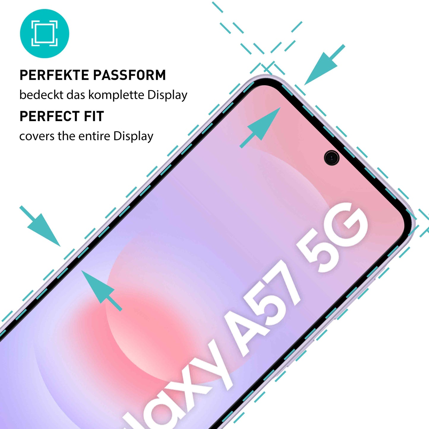 smartect Schutzglas Full Screen Matt für Samsung Galaxy A57 5G, 2 Stück