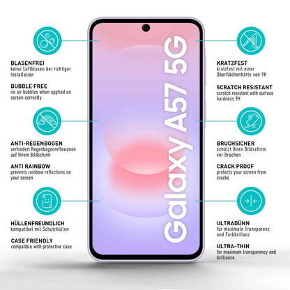 smartect Schutzglas Full Screen Matt für Samsung Galaxy A57 5G, 2 Stück