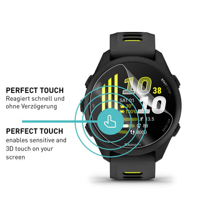 smartect TPU Schutzfolie Klar für Garmin Forerunner 70 / 170 / 170 Music, 3 x Front