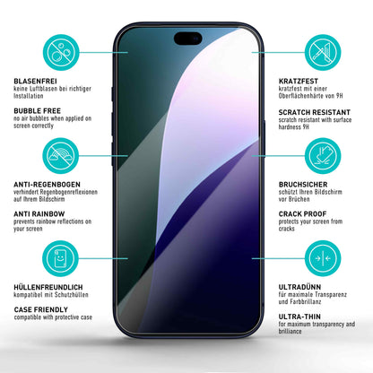 smartect Schutzglas Klar für Apple iPhone 18 Pro Max, 3 Stück