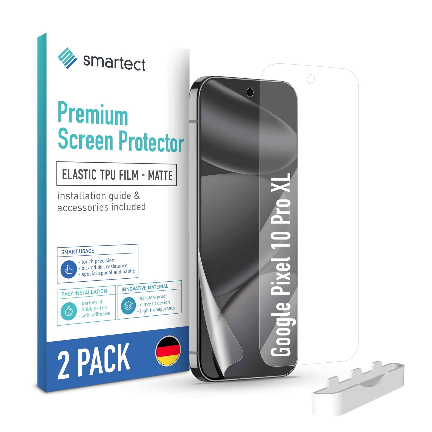 smartect TPU Schutzfolie Matt für Google Pixel 10 Pro XL, 2 x Front
