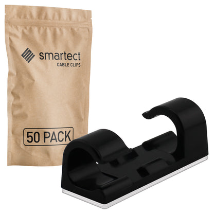 smartect Kabelclip selbstklebend 3x1,1 cm, 50 Stück