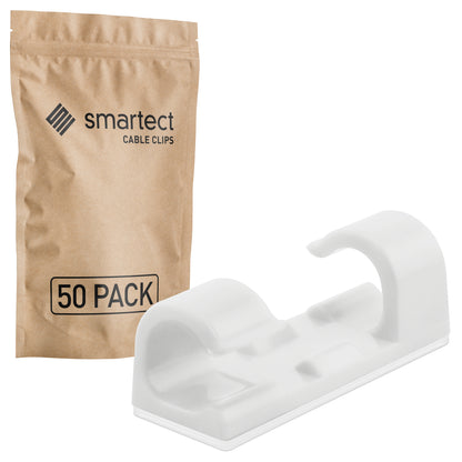 smartect Kabelclip selbstklebend 3x1,1 cm, 50 Stück