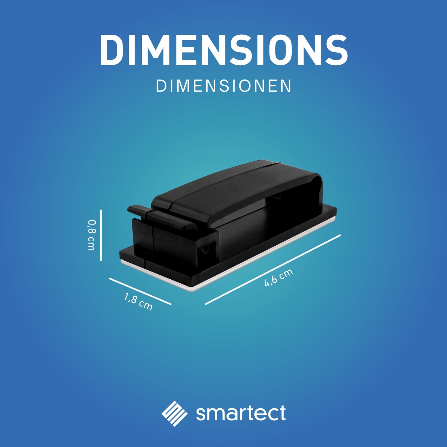 smartect Kabelclip selbstklebend 4,6x1,8 cm, 30 Stück