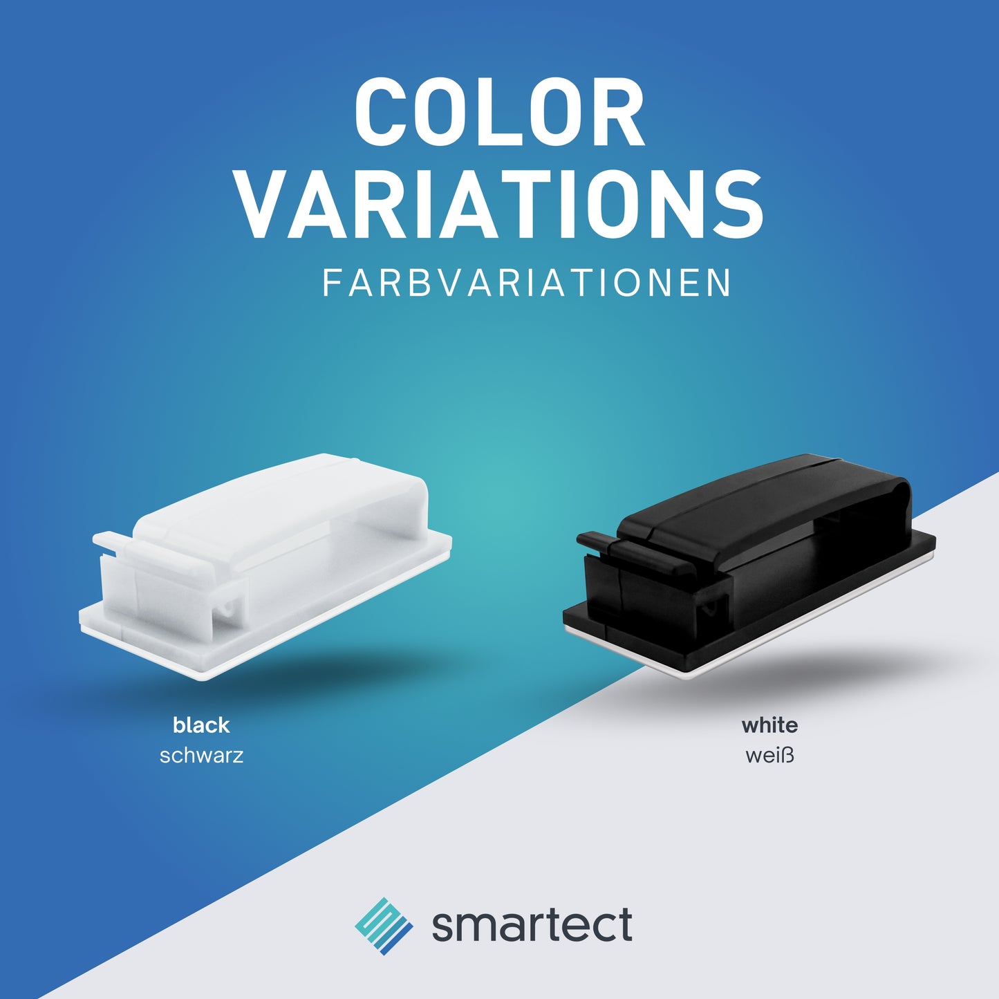 smartect Kabelclip selbstklebend 4,6x1,8 cm, 30 Stück