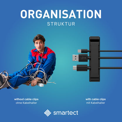 smartect Kabelclip selbstklebend 4,6x1,8 cm, 30 Stück