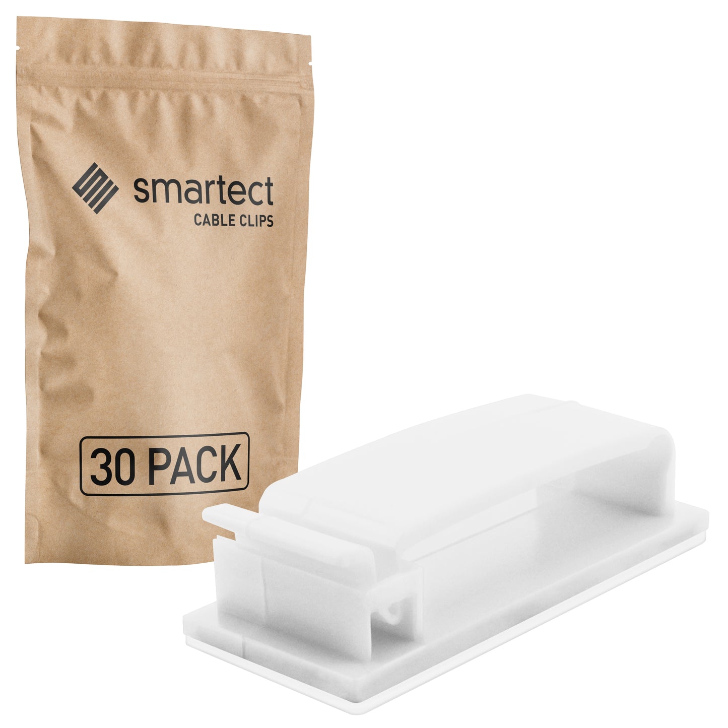 smartect Kabelclip selbstklebend 4,6x1,8 cm, 30 Stück